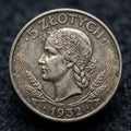 Srebrne 5 Złotych 1932 Głowa Kobiety (Jadwiga) II RP